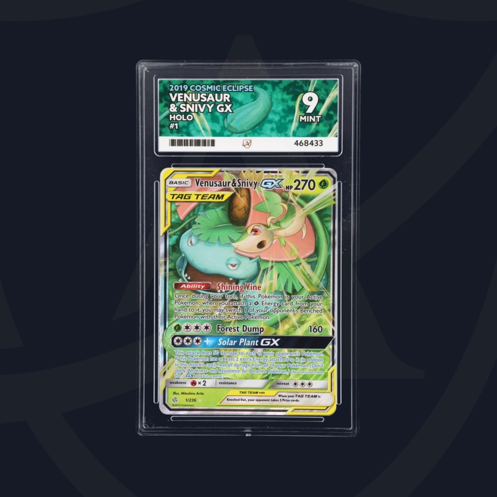 Venusaur & Snivy GX – Cosmic Eclipse – 1/236 – Holo – ACE&nbsp;9