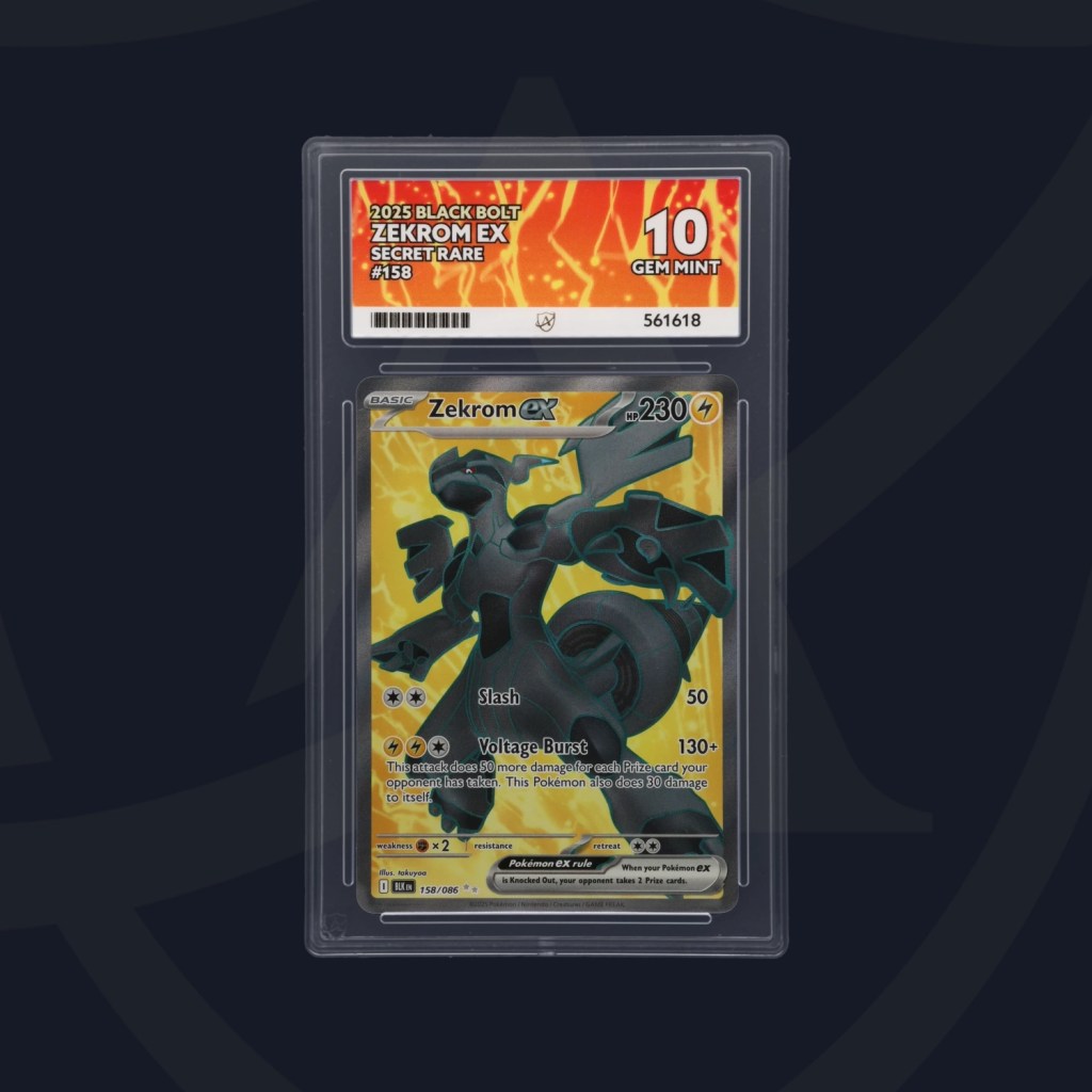 Zekrom ex – Black Bolt – 158/086 – Secret Rare – ACE&nbsp;10